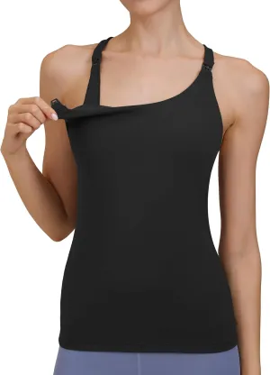Nursing Tank Top for Breastfeeding Sexy Crisscross Back Maternity Sports Bra Fitness Workout Yoga Pregnancy Bra