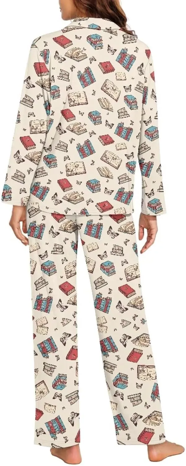 Pajama Sets for Women 2 Piece Womens Pjs Set Button Up Tops and Pants Size XS-4XL Sleepwear