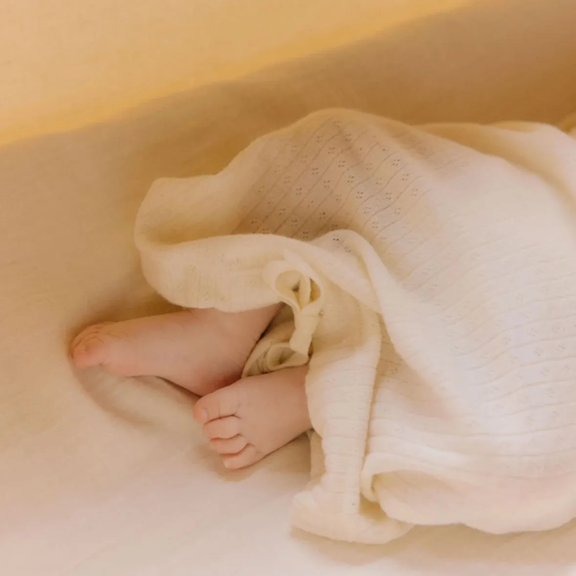 Pointelle Baby Sleep Gown - 100% Organic Merino - Natural (Newborn-6m)