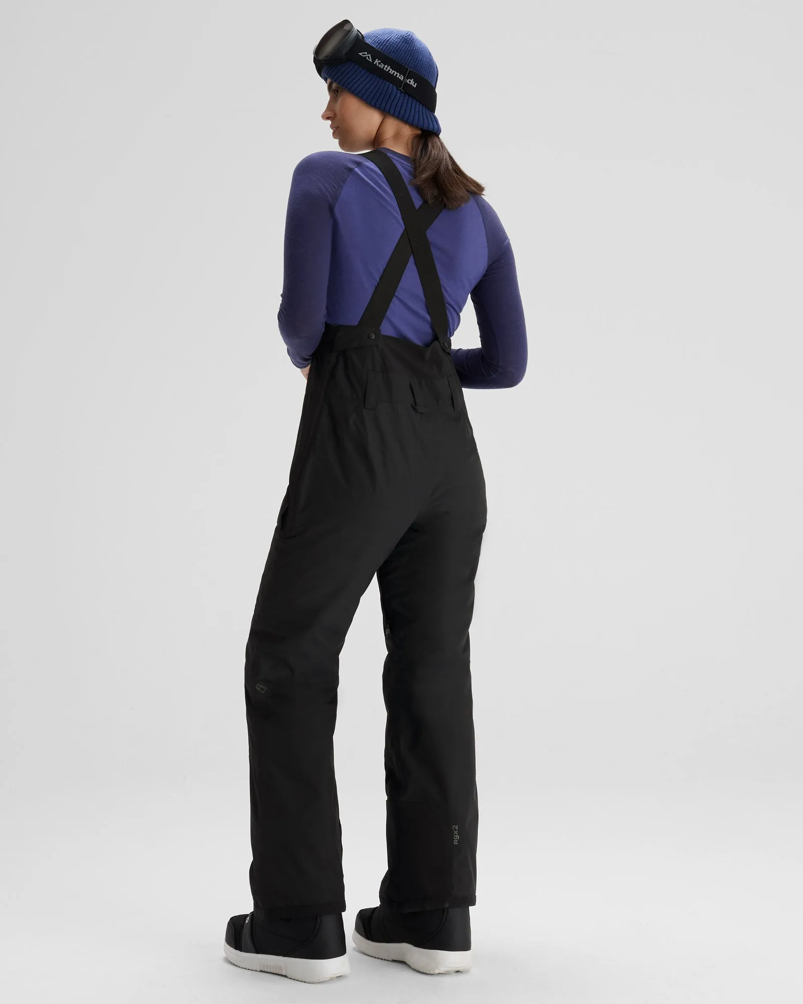 PWDR-Days Women's 2-layer Insulated Bib Pants - Black Stingray