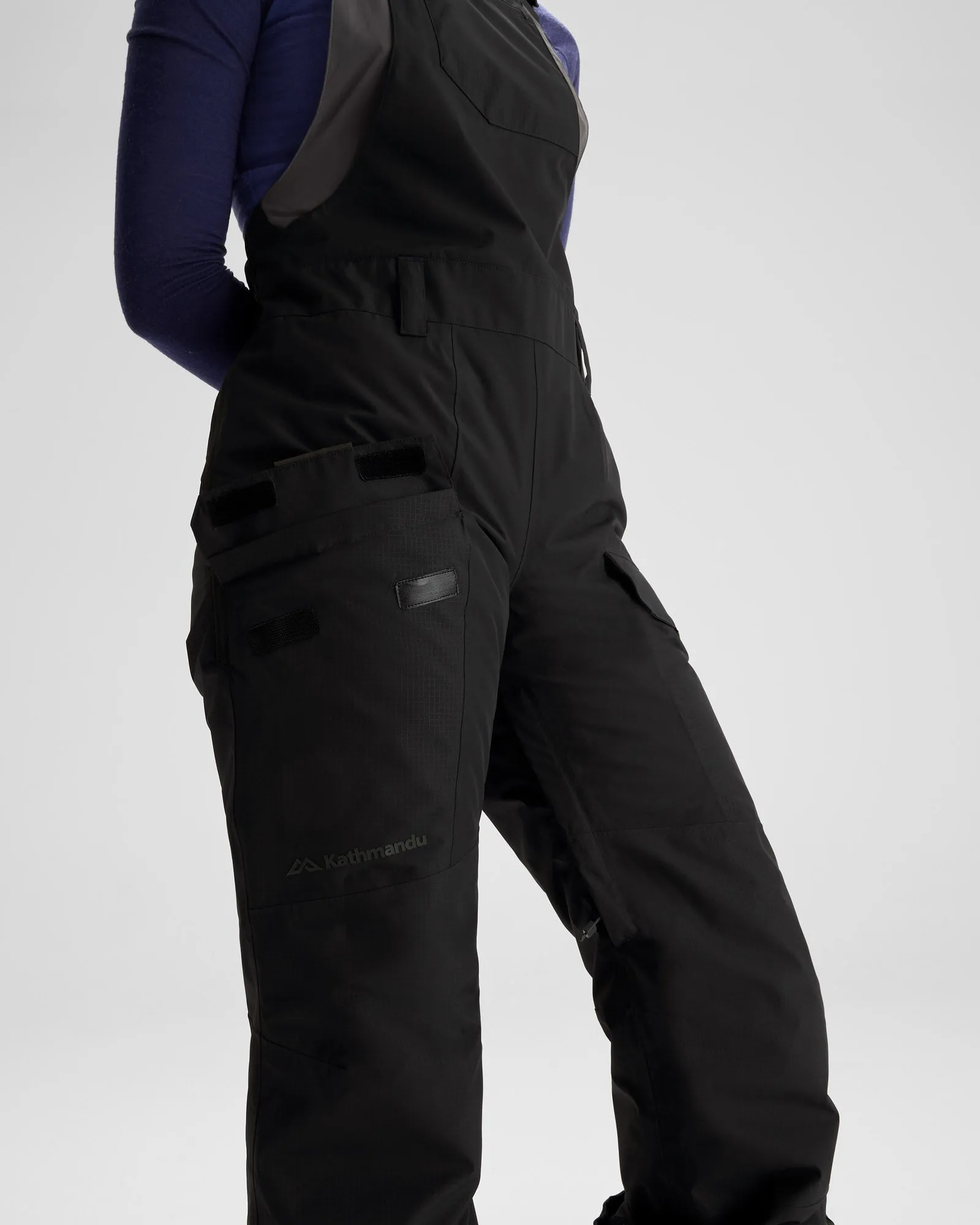 PWDR-Days Women's 2-layer Insulated Bib Pants - Black Stingray