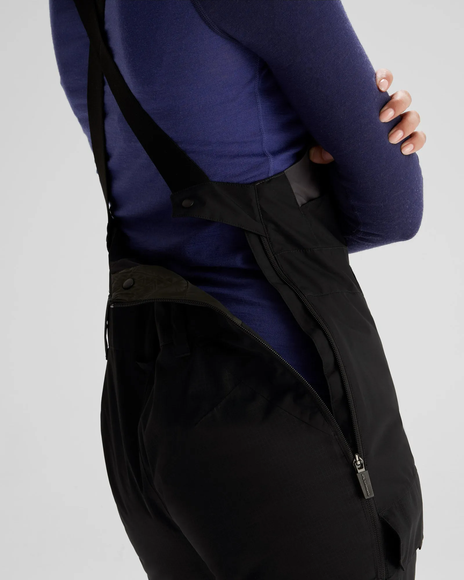 PWDR-Days Women's 2-layer Insulated Bib Pants - Black Stingray
