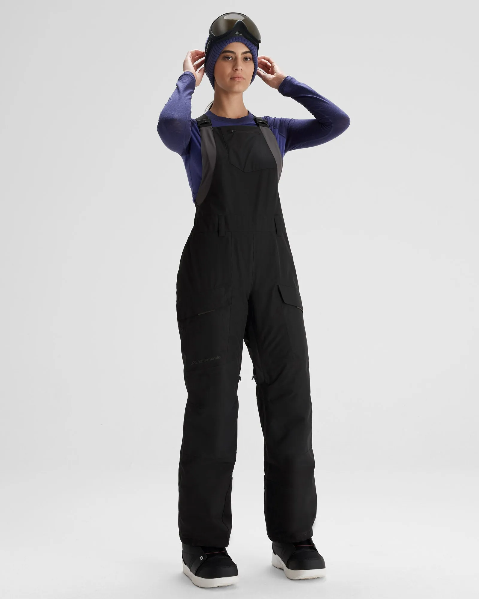 PWDR-Days Women's 2-layer Insulated Bib Pants - Black Stingray