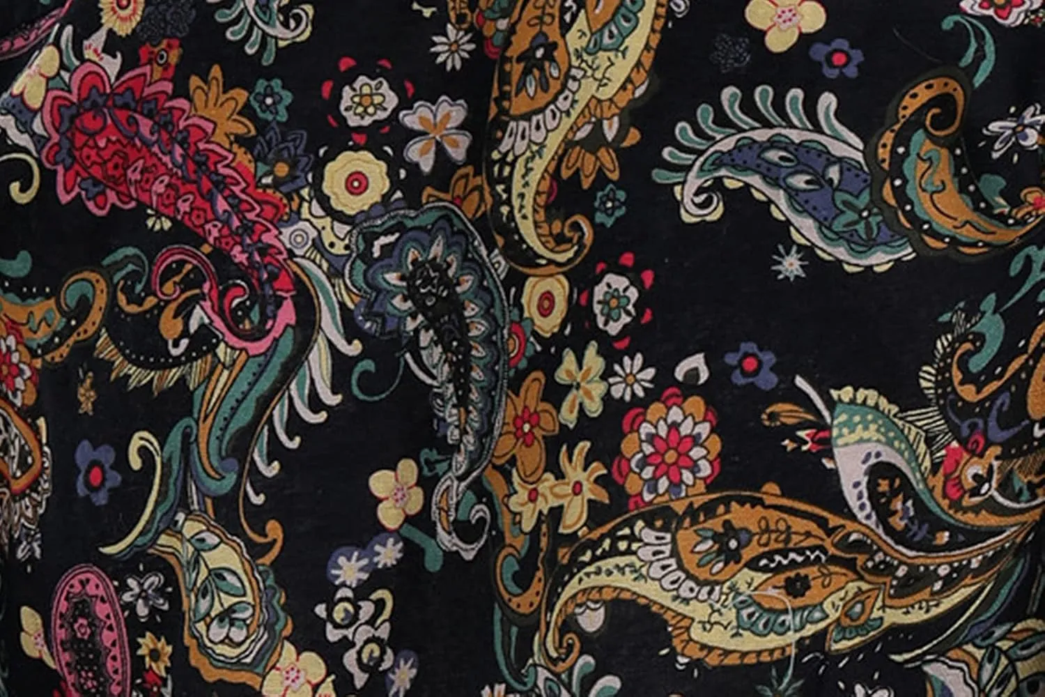 QZH.DUAO Mens 70s Disco Linen Shirts Casual Paisley Tops Floral Vintage Long Sleeve Shirt
