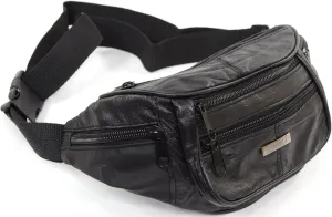 SNUGRUGS Unisex Soft Nappa Leather Fanny Pack/Waist Bag/Money Belt