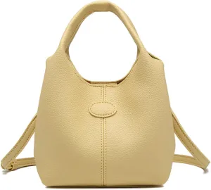 Soft Crust Basket Bag, Hand-held Crossbody Bag, Commuter Bucket Bag