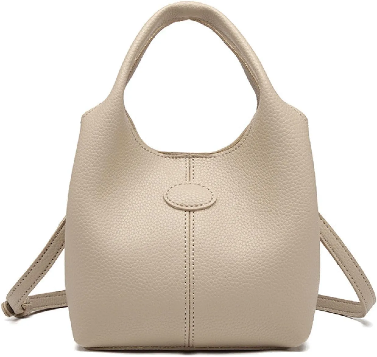 Soft Crust Basket Bag, Hand-held Crossbody Bag, Commuter Bucket Bag