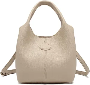 Soft Crust Basket Bag, Hand-held Crossbody Bag, Commuter Bucket Bag