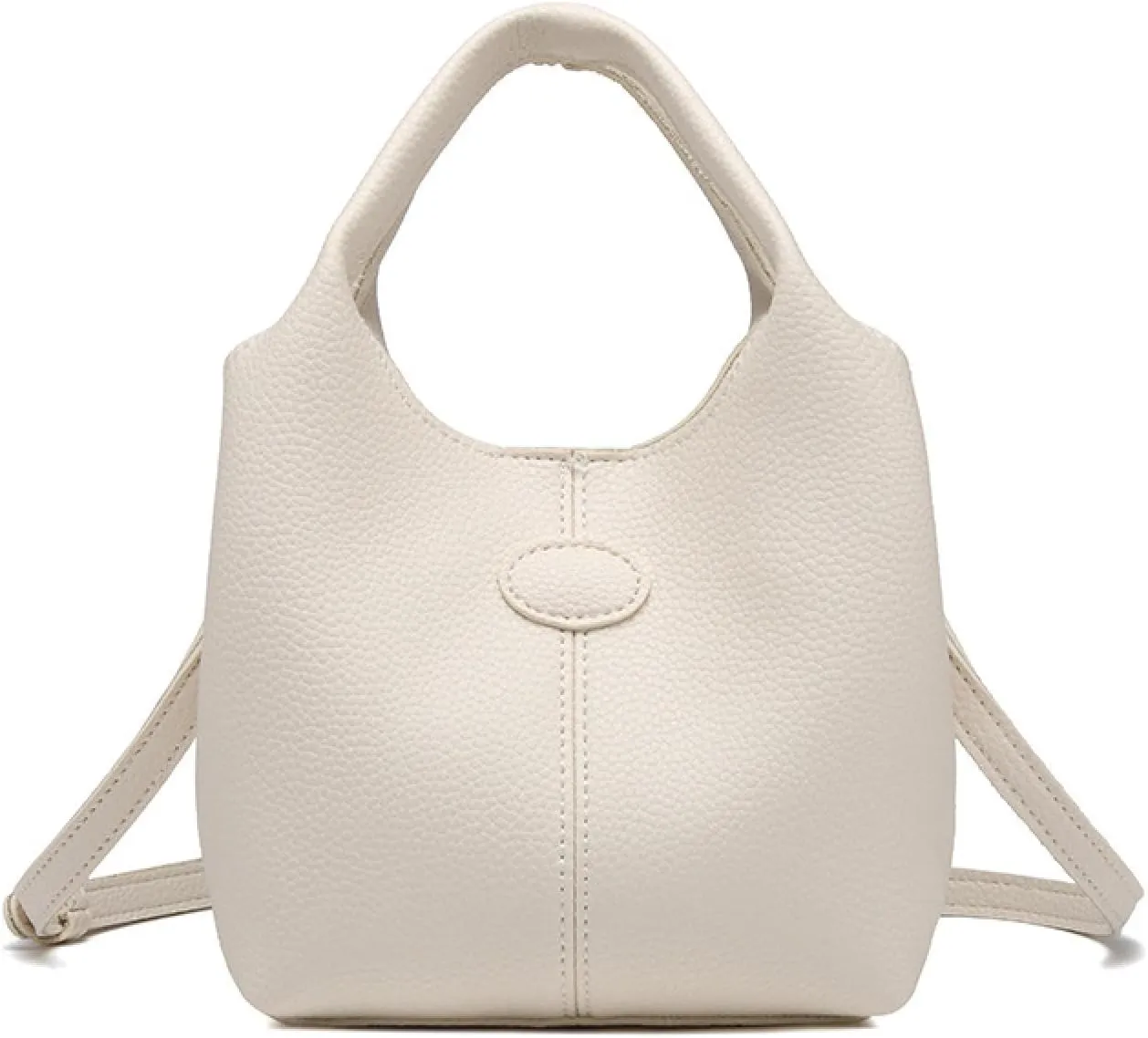 Soft Crust Basket Bag, Hand-held Crossbody Bag, Commuter Bucket Bag