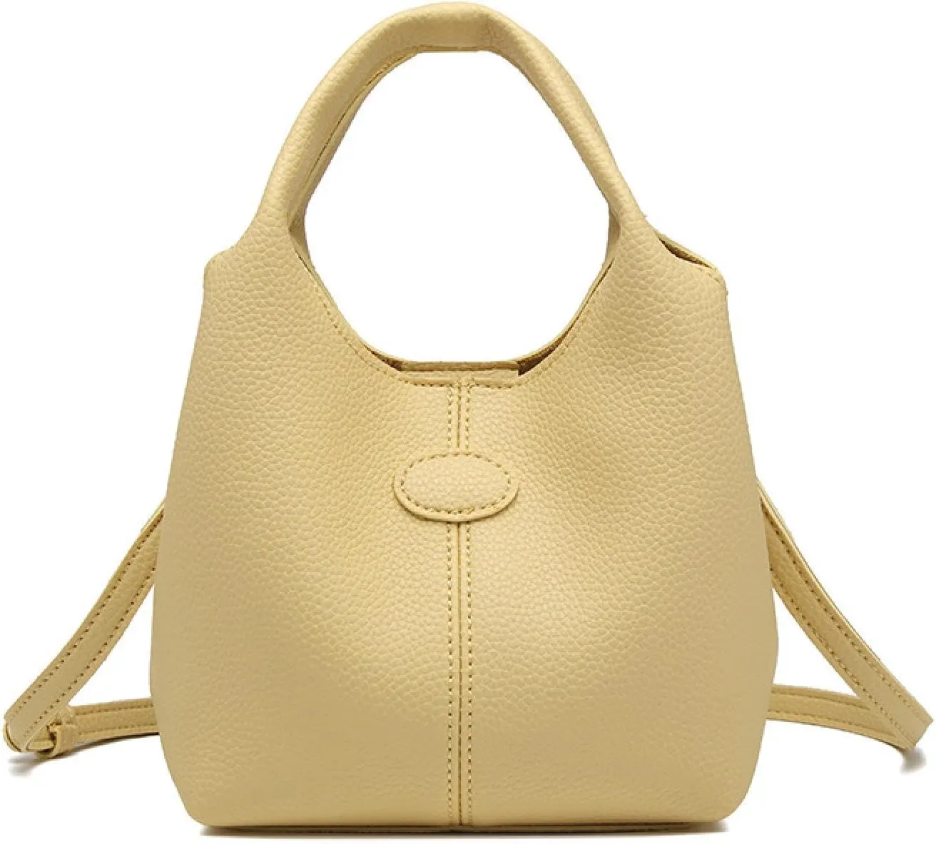 Soft Crust Basket Bag, Hand-held Crossbody Bag, Commuter Bucket Bag