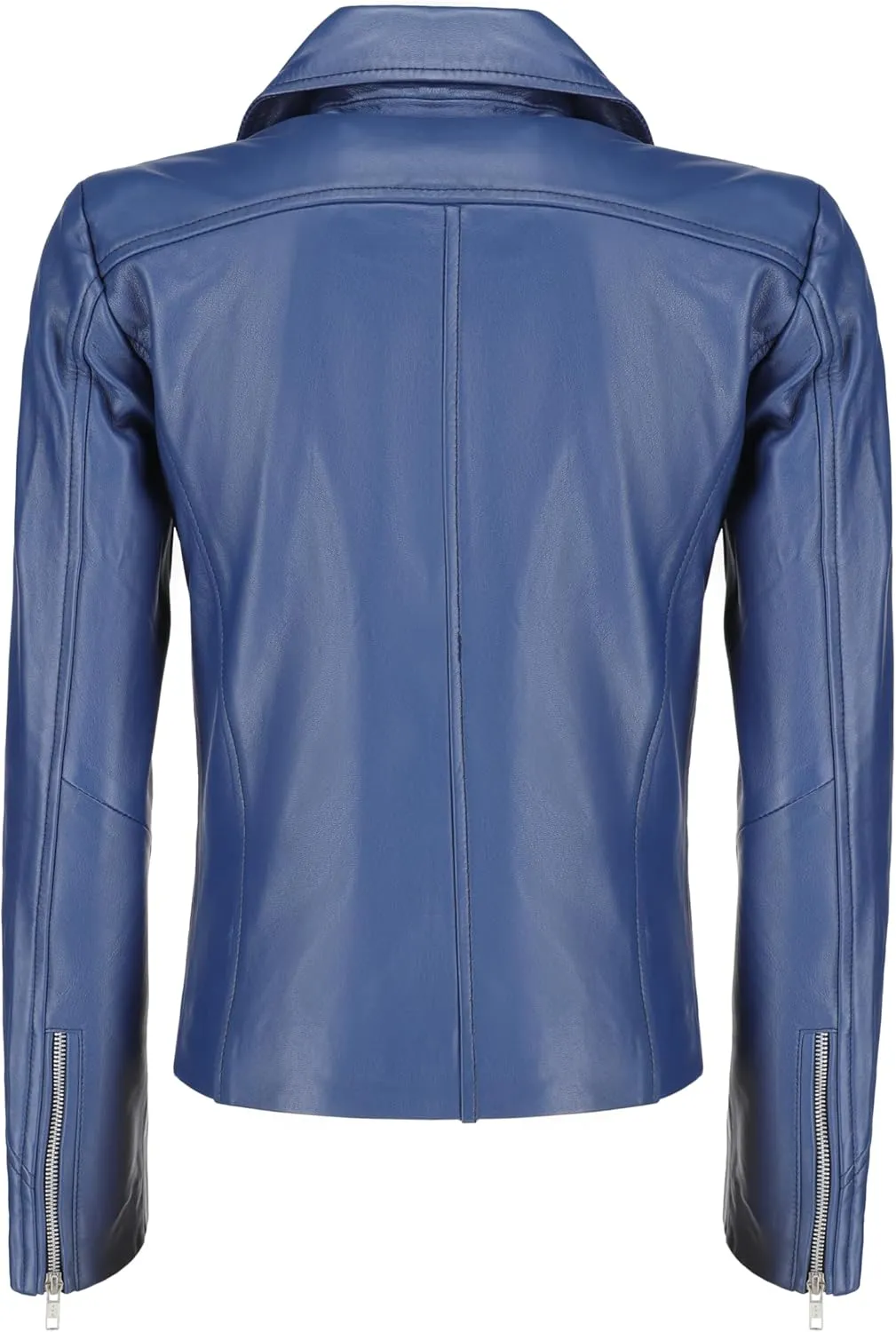 Soft Leather Motorcycle Jacket Women - Slim Leather Biker Jacket for Women