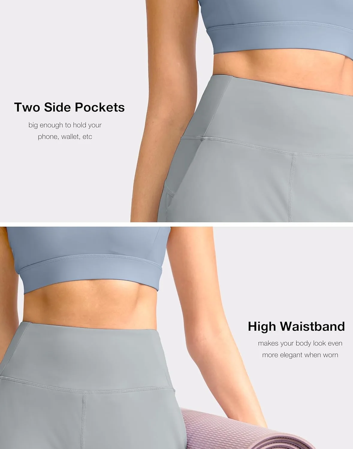 Soothfeel Capri Pants for Women Wide Leg Yoga Pants with Pockets High Waist Casual Dress Crop Pants