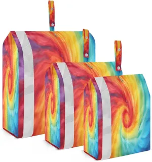 Spiral Tie Dye Packing Cubes for Travel 3 Set Travel Packing Cubes Suitcase Organizer Bags Set for Carry On Suitcases