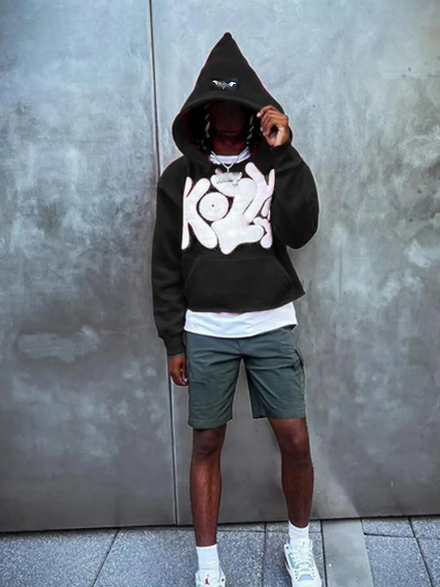 Sunwittafy Y2k Hoodie Men Women Letter Print Zip Up Hoodie Oversized Funny Sweatshirt Grunge Harajuku Jacket Streetwear