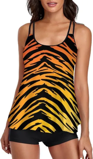 Swimwear Sport Fashion Tankini Bathing Suit Tops and Shorts for Beach