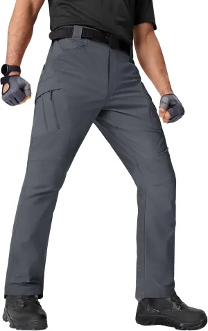 TACVASEN Men's Cargo Work Pants Construction Tactical Water Resistant Lightweight Outdoor Hiking Pants with 9 Pockets