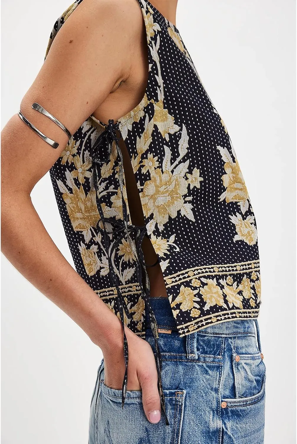 Tie Front Tank Top Y2k Women Sexy Y2K Sleeveless Crop Vest Tops Vintage Bow Going Out Summer Camisole Cropped Shirt