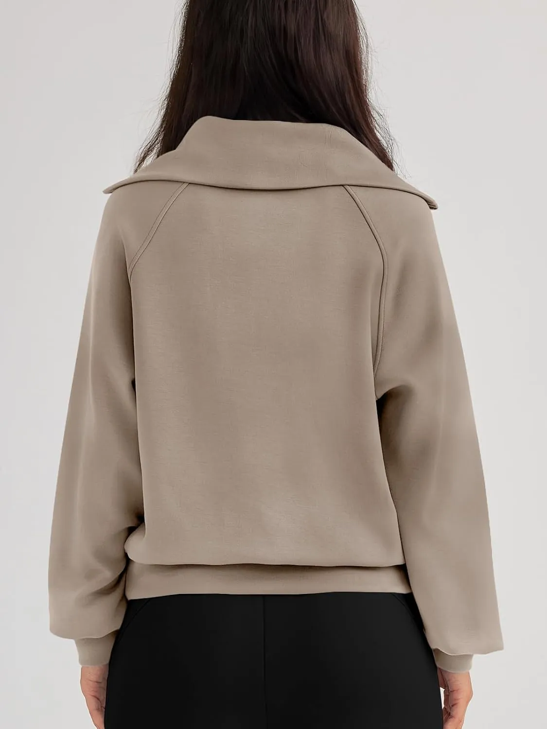 Trendy Queen Womens Oversized Sweatshirts Half Zip Pullover Long Sleeve Quarter Zip Hoodies Teen Girls Fall Y2K Clothes