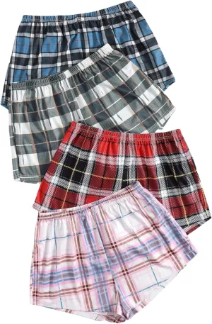 Verdusa Women's Elastic Waist Pajama Bottom Sleepwear Lounge Short