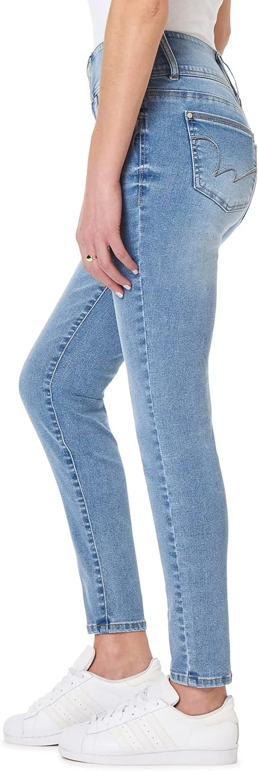 WallFlower Women's Sassy Ankle Skinny High-Rise Insta Soft Juniors Jeans