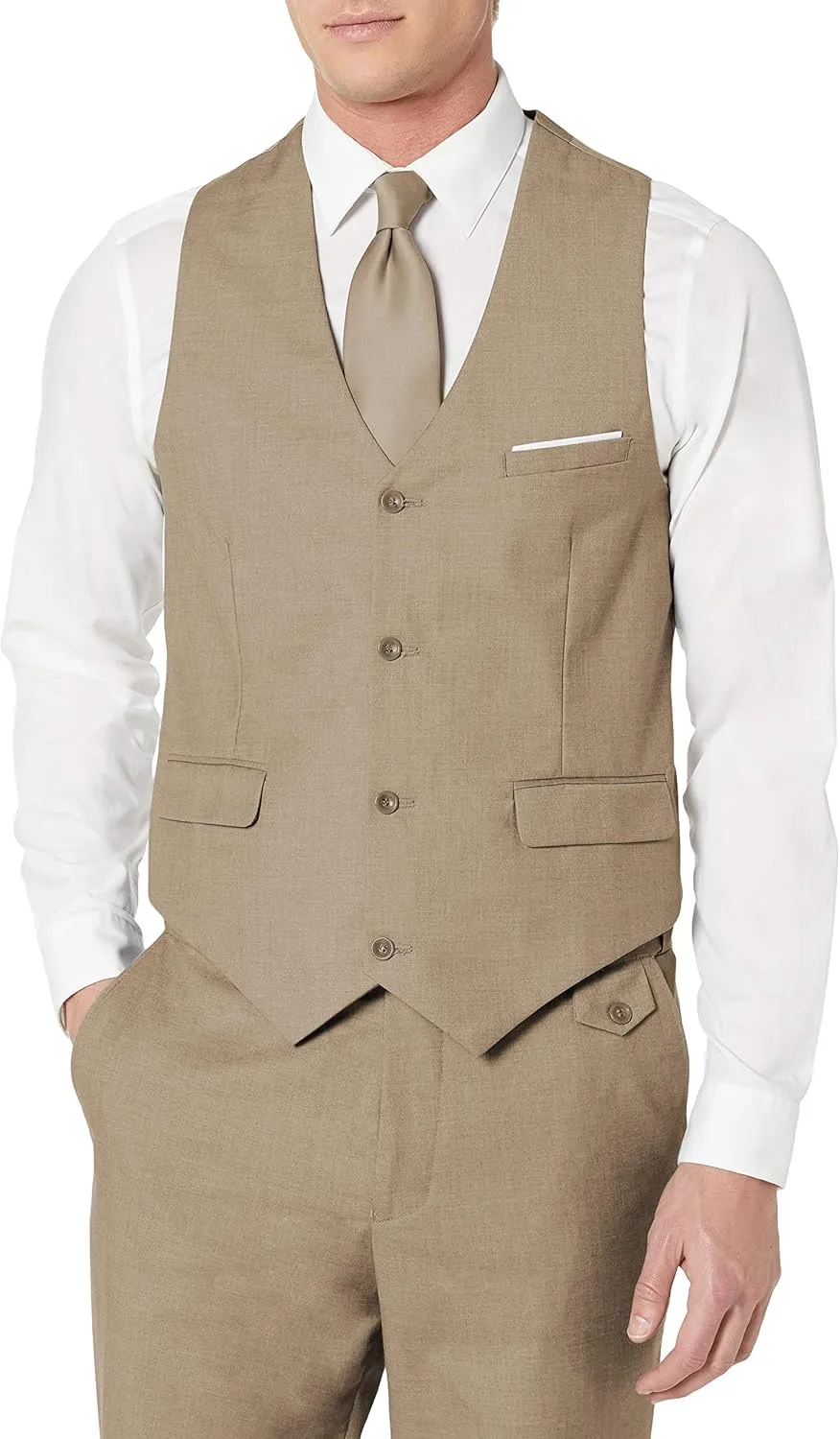 WEEN CHARM Men's 3-Piece Slim Fit Suit Set-2-Button Blazer,Vest & Pants-Formal Wedding,Prom,Party & Business Tuxedo