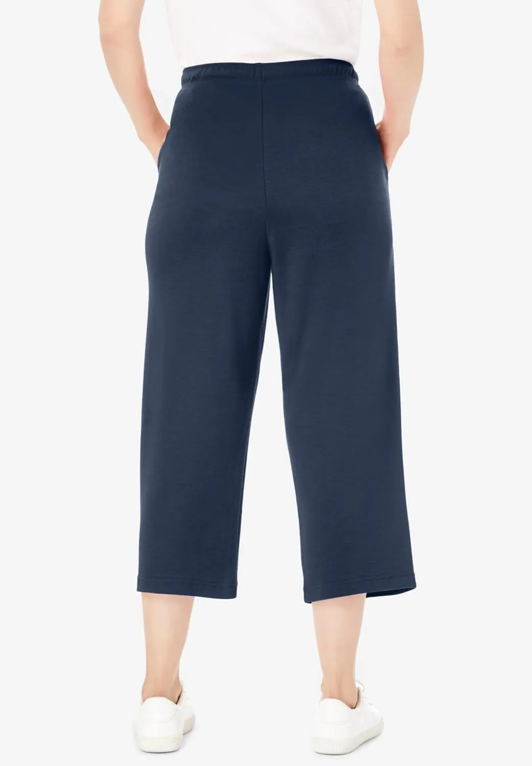 Woman Within Plus Size Sport Knit Capri Pant