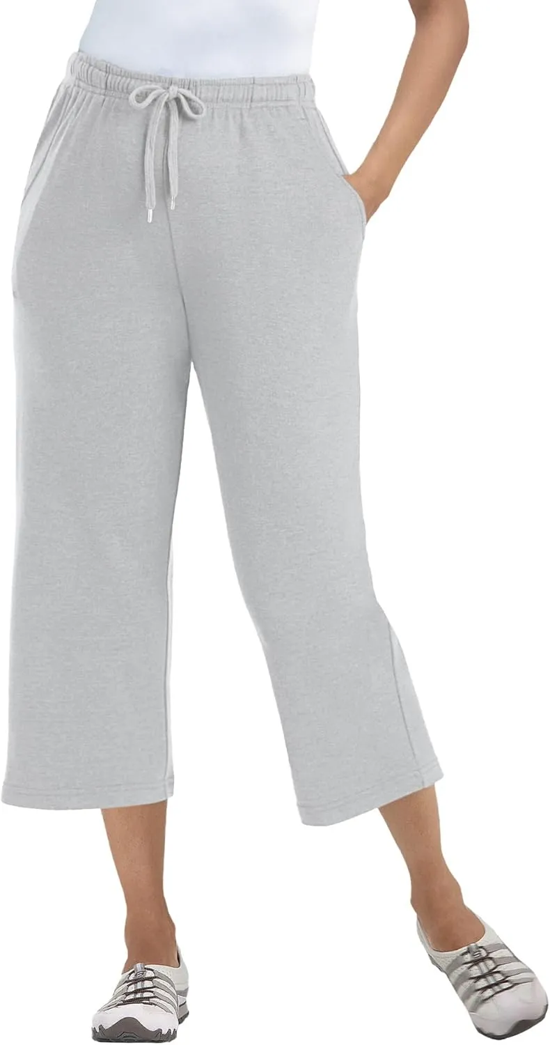 Woman Within Plus Size Sport Knit Capri Pant