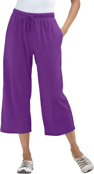 Woman Within Plus Size Sport Knit Capri Pant
