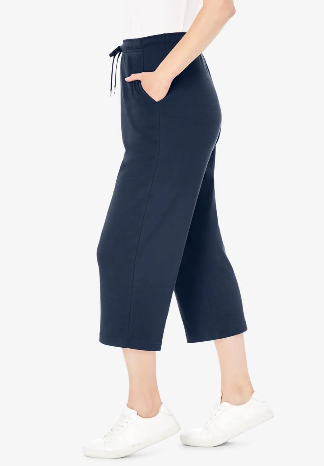 Woman Within Plus Size Sport Knit Capri Pant