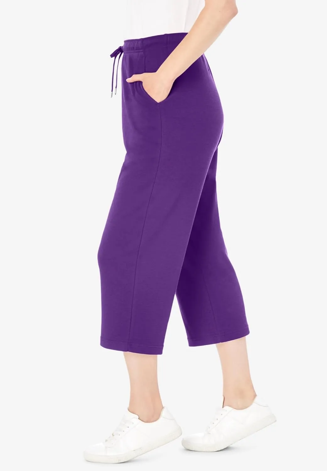 Woman Within Plus Size Sport Knit Capri Pant