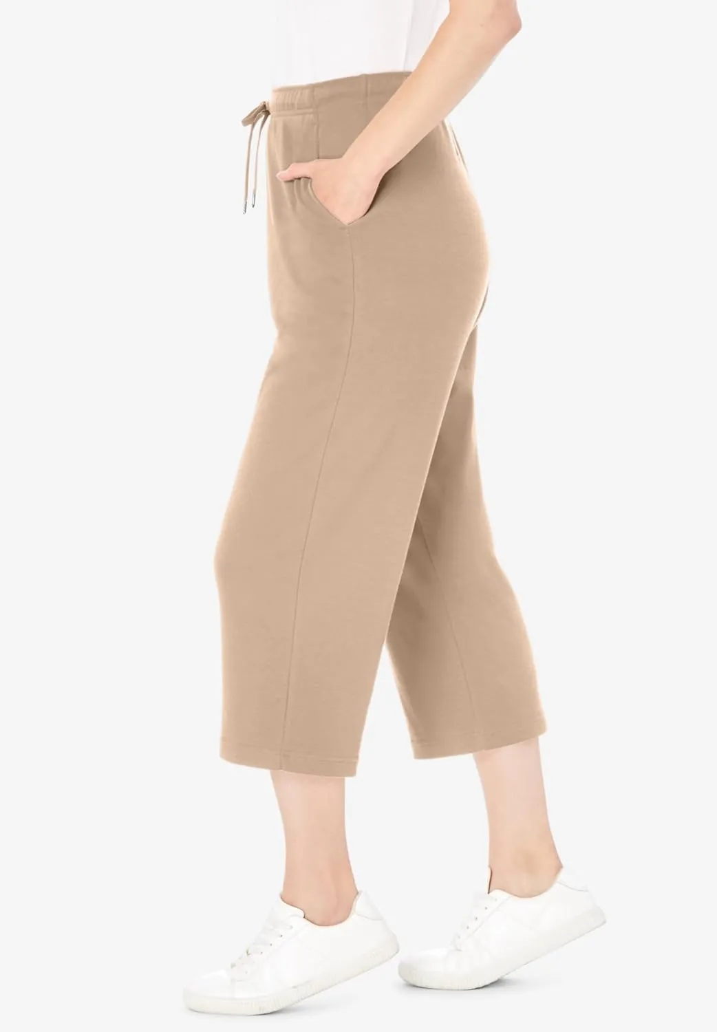 Woman Within Plus Size Sport Knit Capri Pant