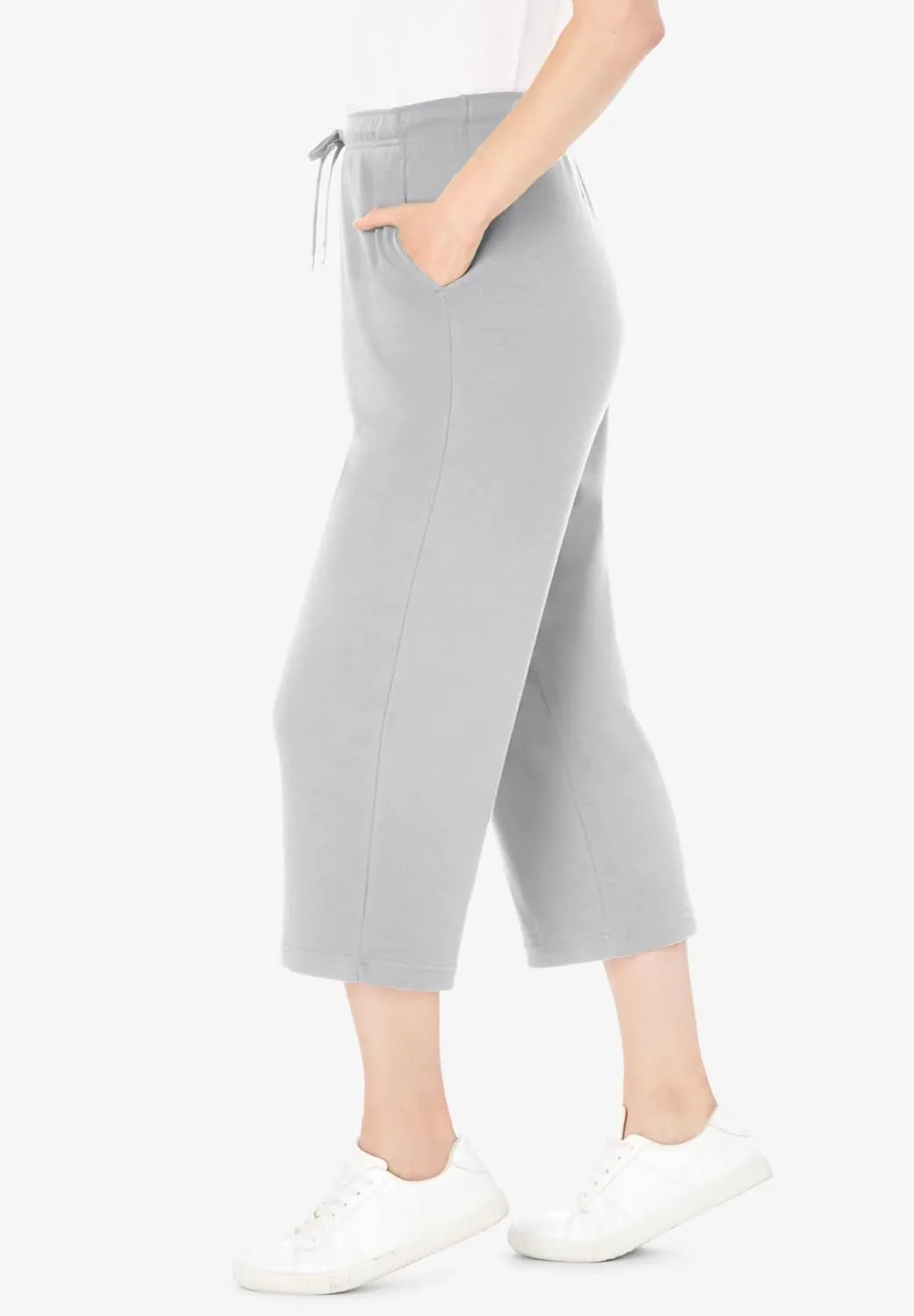Woman Within Plus Size Sport Knit Capri Pant