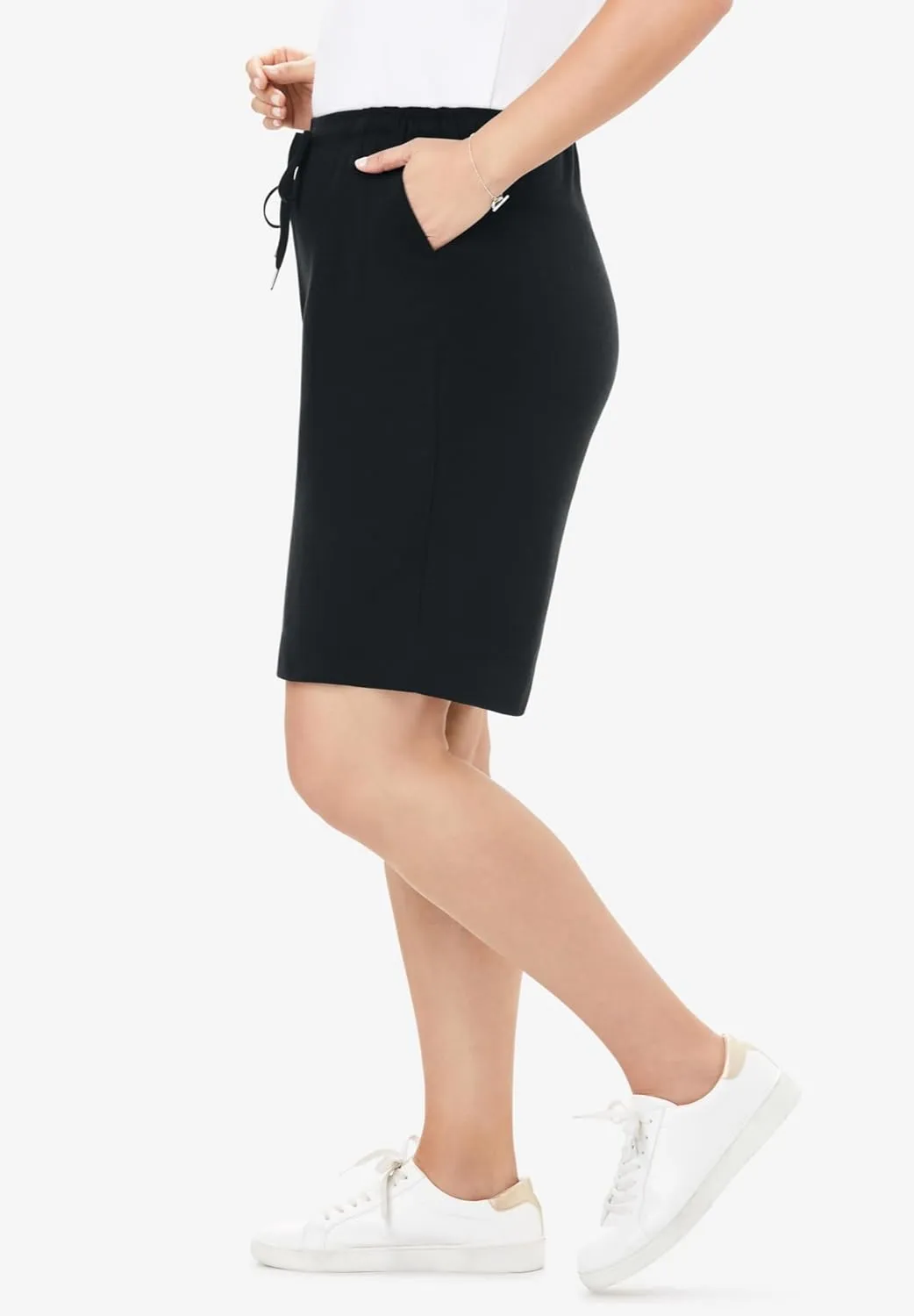 Woman Within Plus Size Sport Knit Short