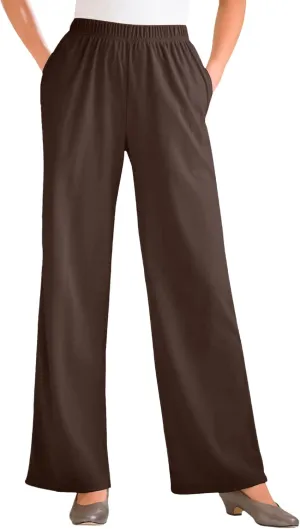 Woman Within Women's Plus Size 7-Day Knit Wide-Leg Pant