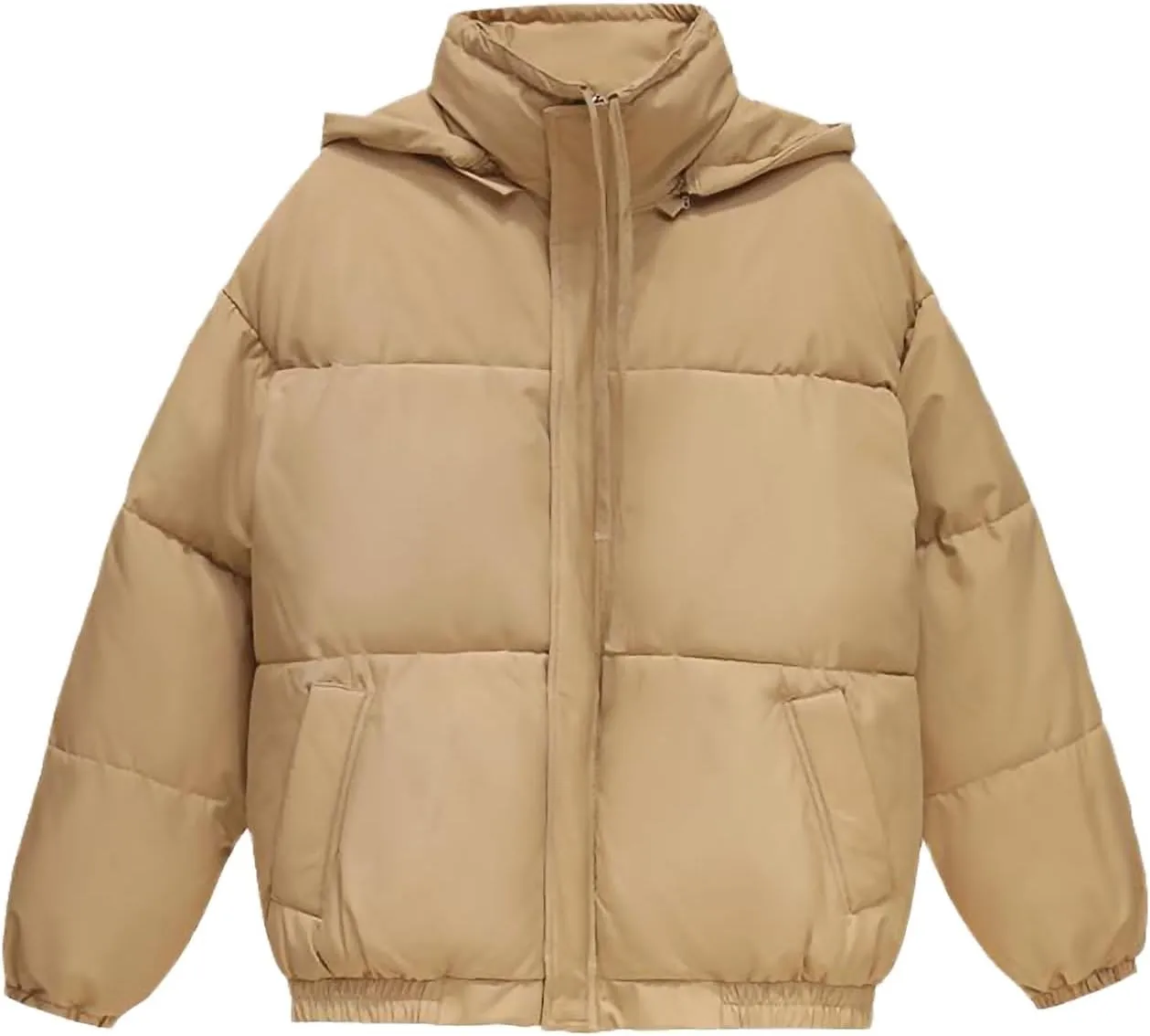 Women Overcoat Autumn Winter Thick Down Cotton Padded Cold Coat Female Hooded Loose Short Parkas Oversize Jacket