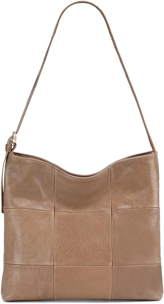 Women Soft Leather Hobo Handbag, Genuine Leather Purse with Shoulder Strap