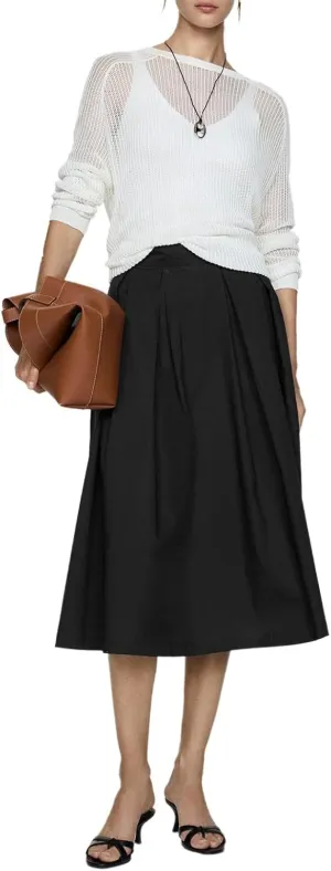 Women's A-Line Pleated High Waist Maxi Skirt Flowy Swing Elegant Dressy Casual Work Long Skirts