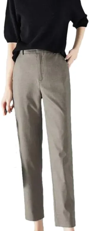 Women's Casual Loose High Waisted Solid Color Harem Pants, Women's Ankle Slim Fit Casual Pants
