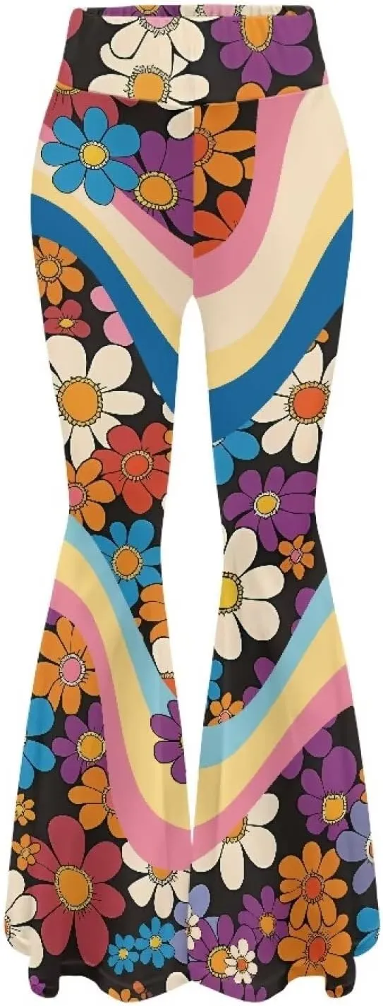 Womens Flare Leggings High Waisted Bell Bottom Yoga Pants for Women Girl Tummy Control Wide Leg Trousers Sweatpant