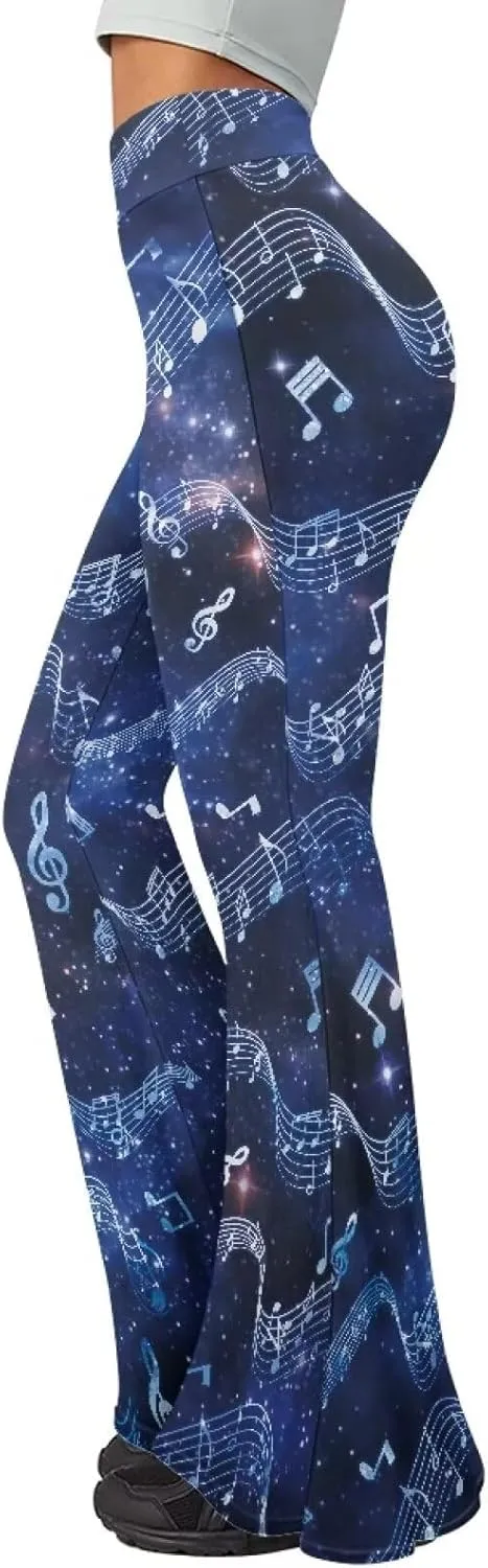 Womens Flare Leggings High Waisted Bell Bottom Yoga Pants for Women Girl Tummy Control Wide Leg Trousers Sweatpant