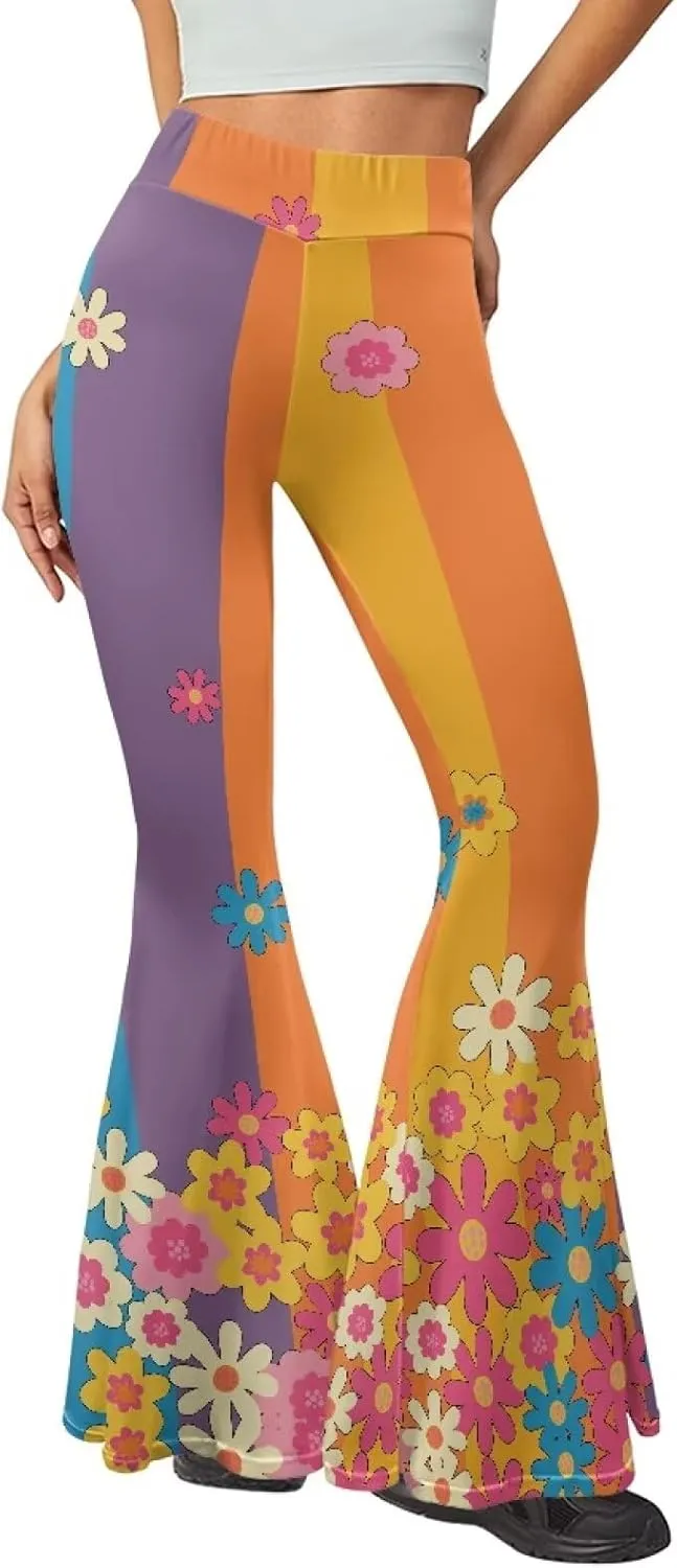 Womens Flare Leggings High Waisted Bell Bottom Yoga Pants for Women Girl Tummy Control Wide Leg Trousers Sweatpant