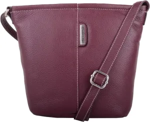 Womens Genuine Soft Leather Bucket Style Cross Body/Shoulder Bag