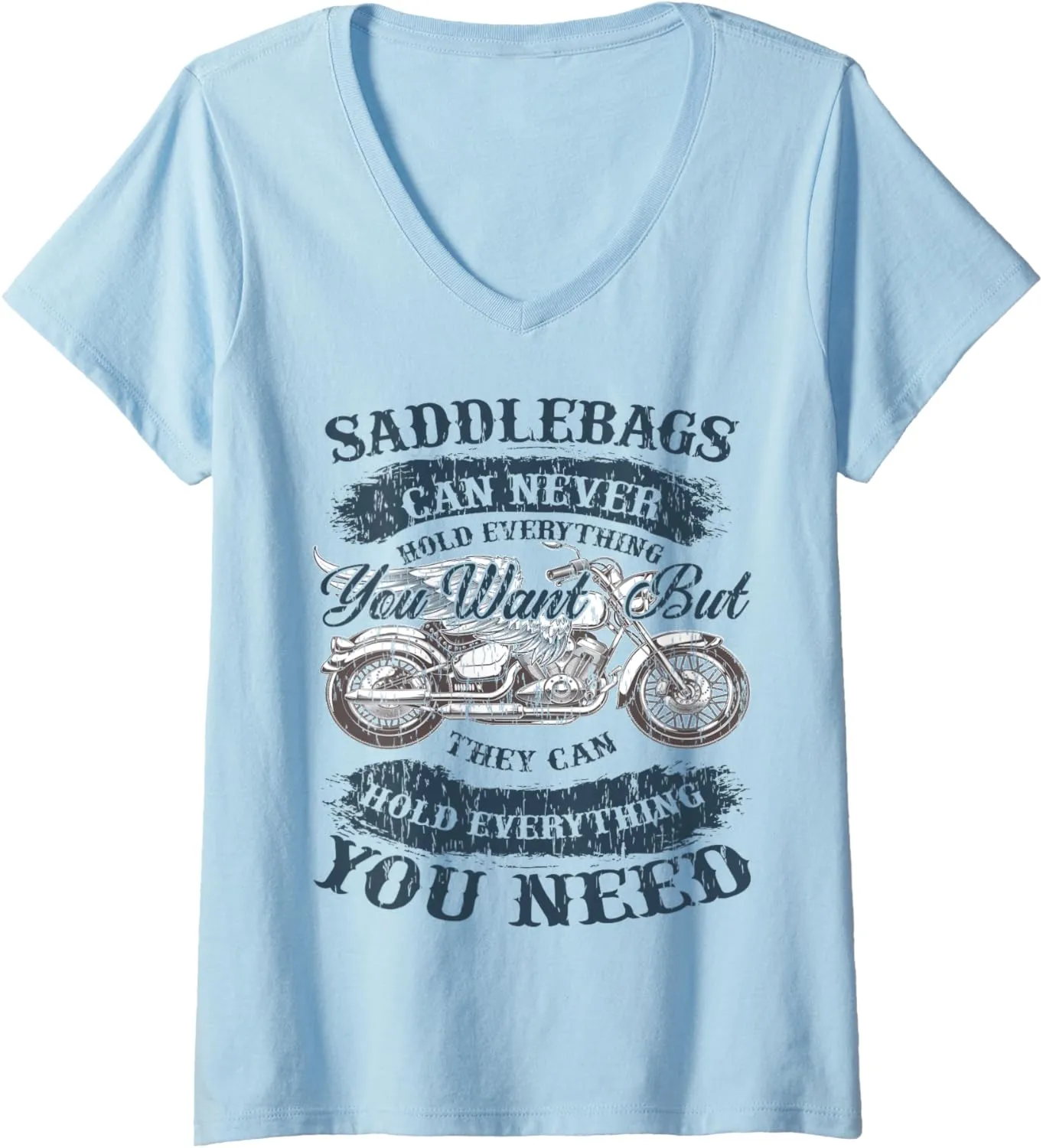 Womens Saddlebags can never hold everything you want but they can V-Neck T-Shirt