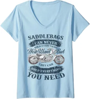 Womens Saddlebags can never hold everything you want but they can V-Neck T-Shirt