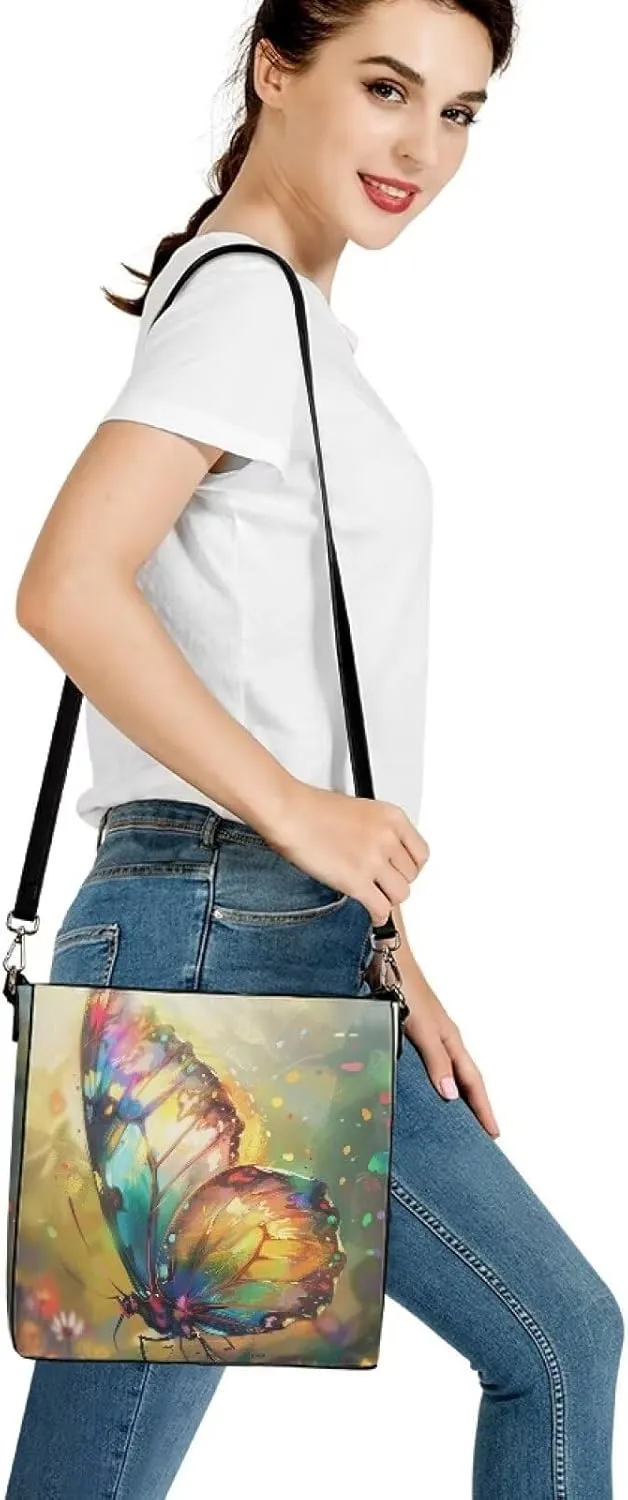 Women's Soft Leather Bucket Tote Bag Retro Hobo Handbag for Outdoors