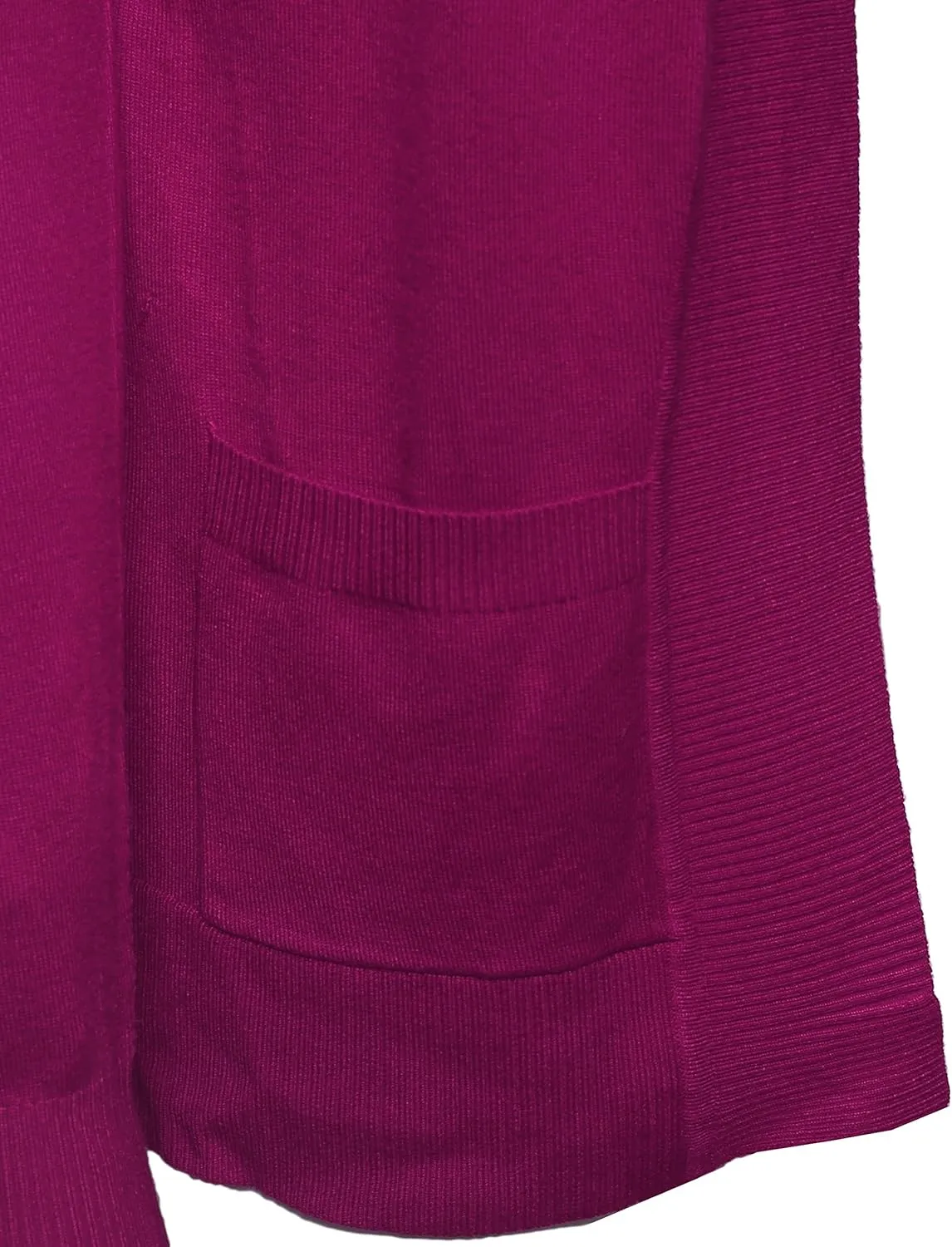 Women's Solid Soft Stretch Open Front Knit Cardigan