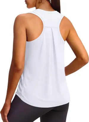 XIEERDUO Tank Top for Women Racerback Sleeveless Workout Tops Loose Fit Yoga Running Gym Shirts for Women