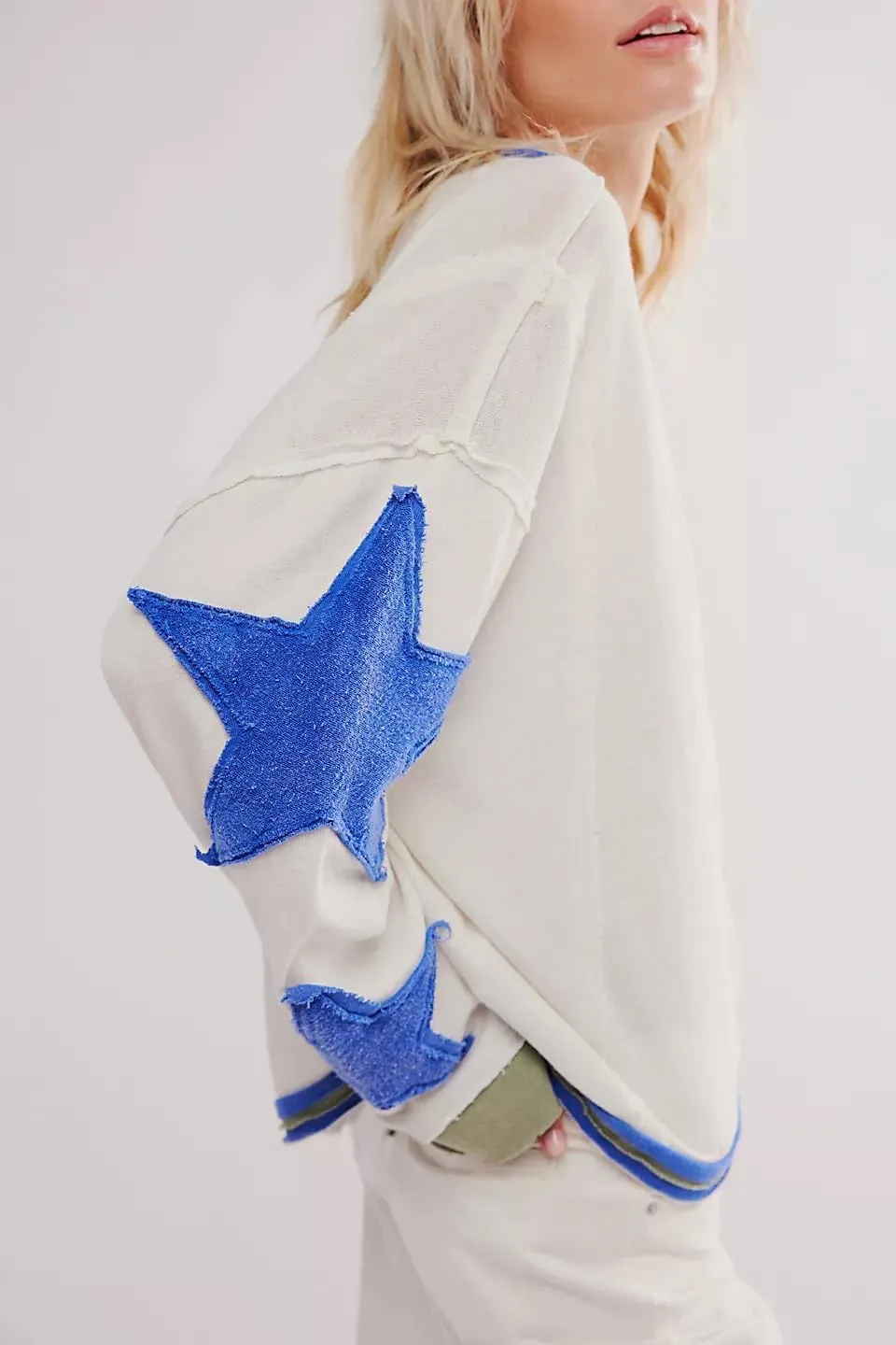Y2k Oversized Sweatshirt for Women Crewneck Graphic Sweatshirts Long Sleeve Drop Shoulder Preppy Shirts Pullover Tops