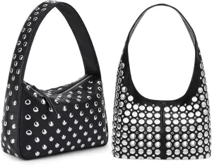YFGBCX Studded Purses  Vegan Leather Hobo Bag