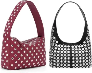 YFGBCX Studded Purses  Vegan Leather Hobo Bag